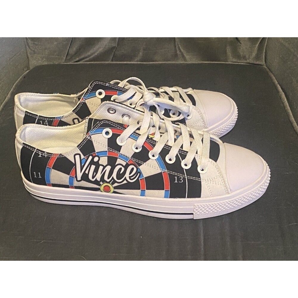 Vince Shoes Men's Runners White Black  Lace Up Sneakers  Low Tops 44 (11 Us)